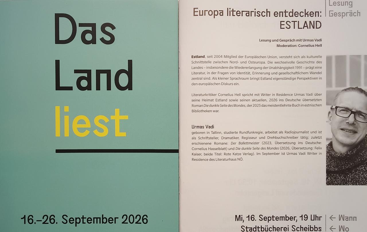 Folder ,Das Land liest, Europa literarisch entdecken: Estland'
