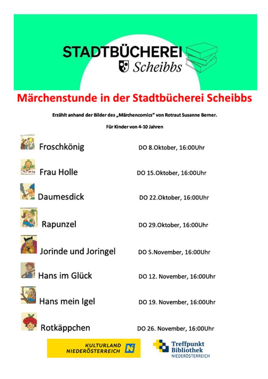 Flyer Märchenstunde Termine 2026
