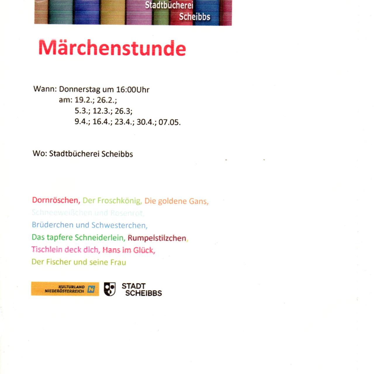 Märchenstunde jeden Donnerstag